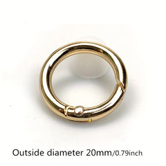 5pcs Zinc Alloy Spring Ring Keychain Open Ring DIY Keychain Buckle