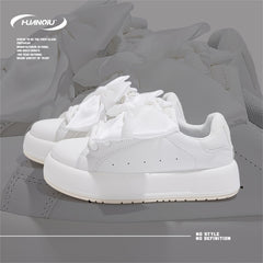 Women's Skate Shoes Bow Decor Lightweight Platform Sneakers