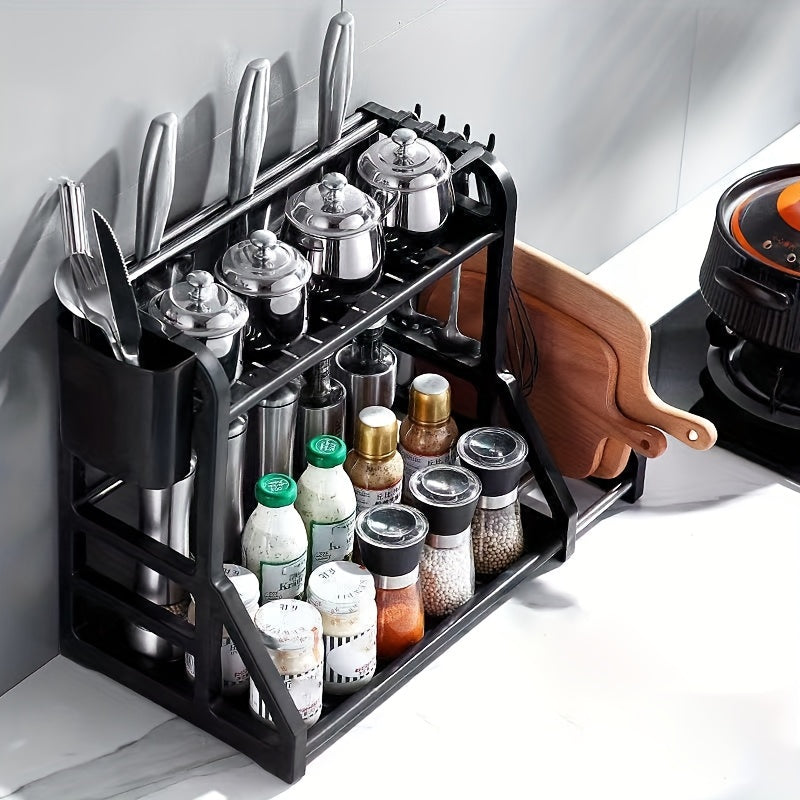 2 Tier Spice Rack Organizer for Kitchen Countertop Storage