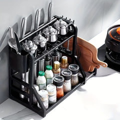 2 Tier Spice Rack Organizer for Kitchen Countertop Storage