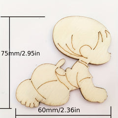 5pcs Wooden Shapes for Painting Decoration