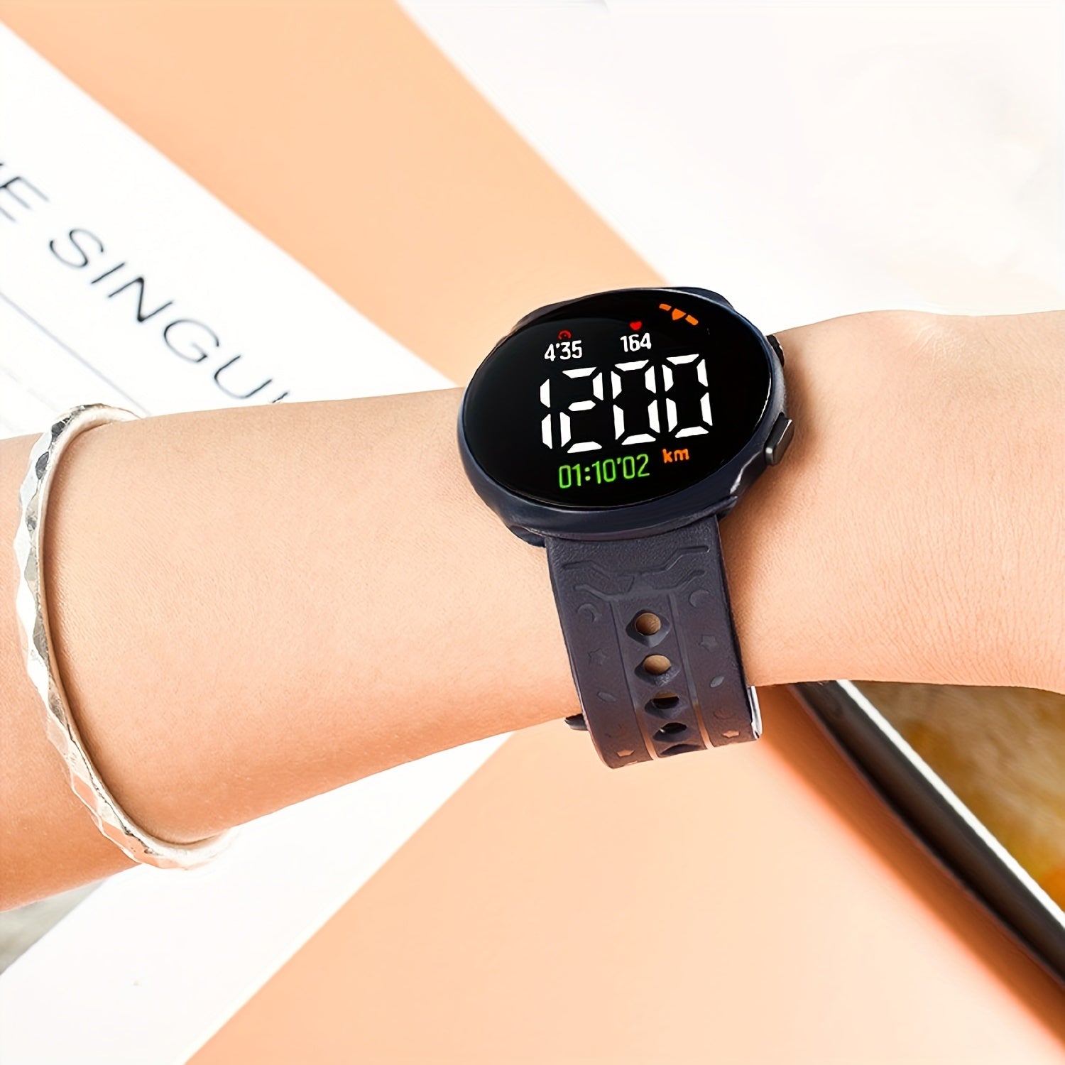 Sby Electronic Watch LED Screen Analog Digital Display Multicolor