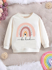 Girls Rainbow be Kind Print Sweatshirt
