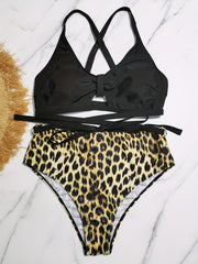 Self-tie Bra & Panty Swimsuit Two Piece Set