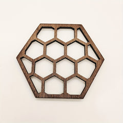 Honeycomb Bee Wooden Ornament Creative Honeycomb Coaster Pendant Crafts