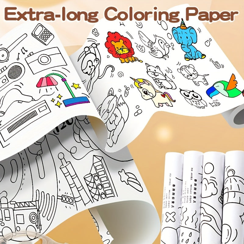 Large Coloring Poster Roll Paper for DIY Painting - Ideal Gift for Class