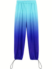 Women's Plus Ombre Print Joggers With Pockets