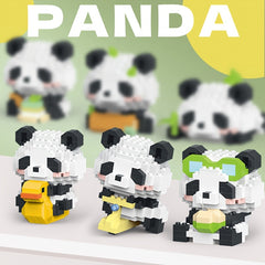 Panda Animal Model Building Blocks Set - DIY Construction Toy