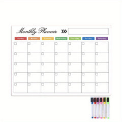 Dry Erase Fridge Magnetic Calendar PET Board | Refrigerator Magnetic Calendar