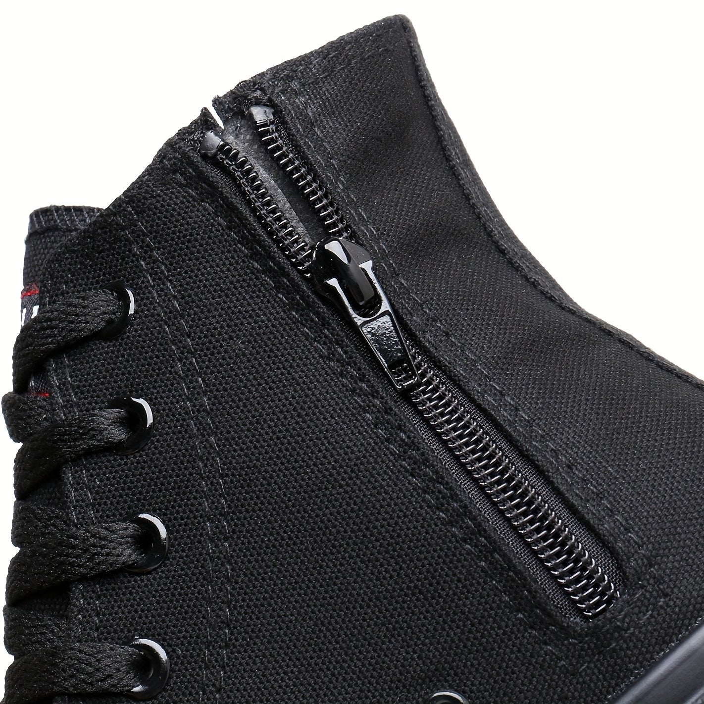 Women's High Top Canvas Lace Up Flat Skate Shoes