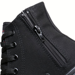 Women's High Top Canvas Lace Up Flat Skate Shoes
