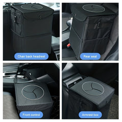 Car Trash Can Car Storage Bag Oxford Cloth Washable Folding