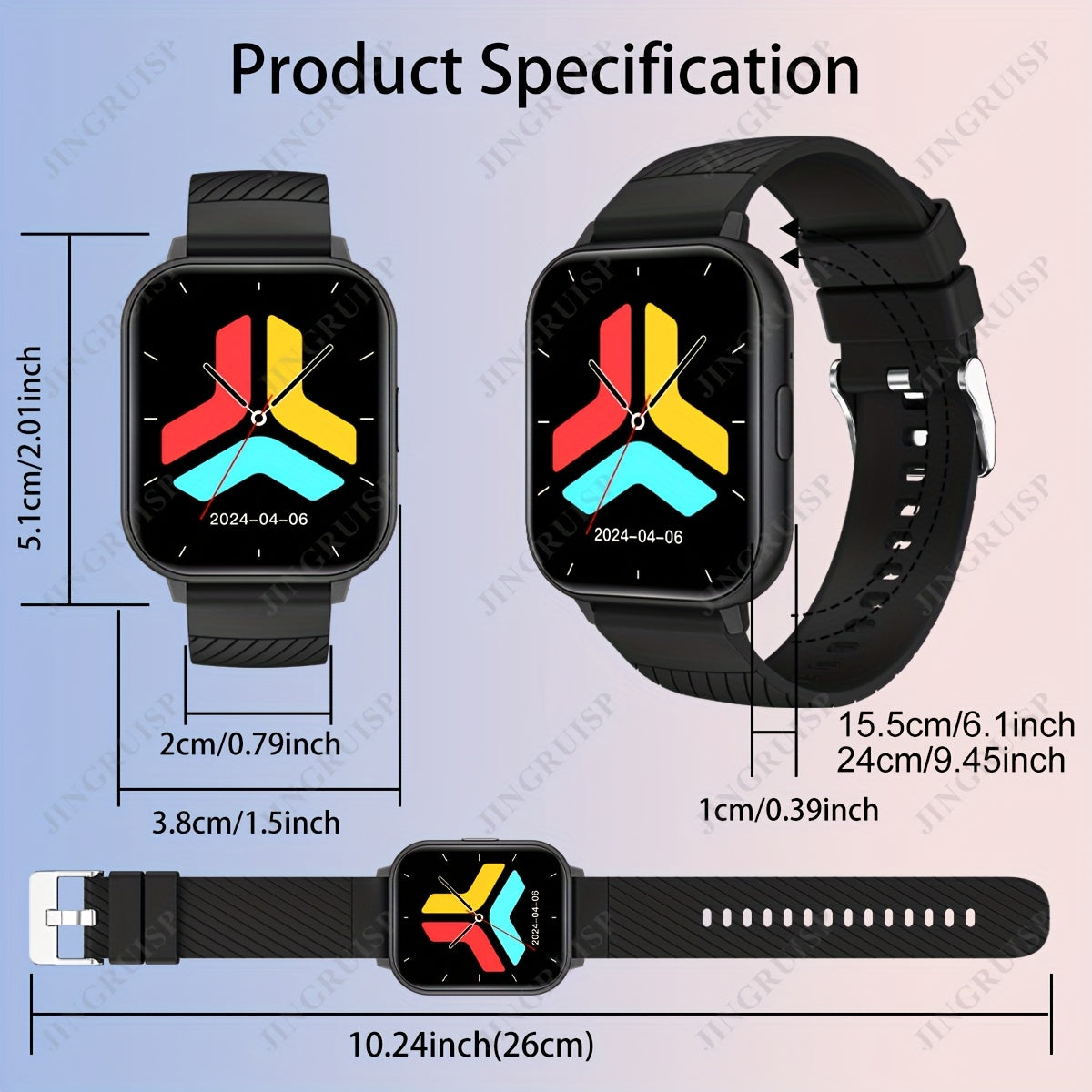 JINGRUISP Smartwatch 1.83" Full Touch Screen