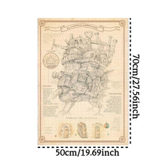 1000pcs Moving Castle Hand Drawn Jigsaw Puzzle