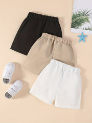 3PCS Boys Letter Print Comfortable Creative Shorts for Summer
