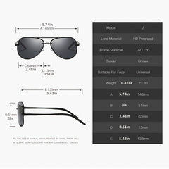 Men's Polarized Rimless Cycling Sunglasses UV400