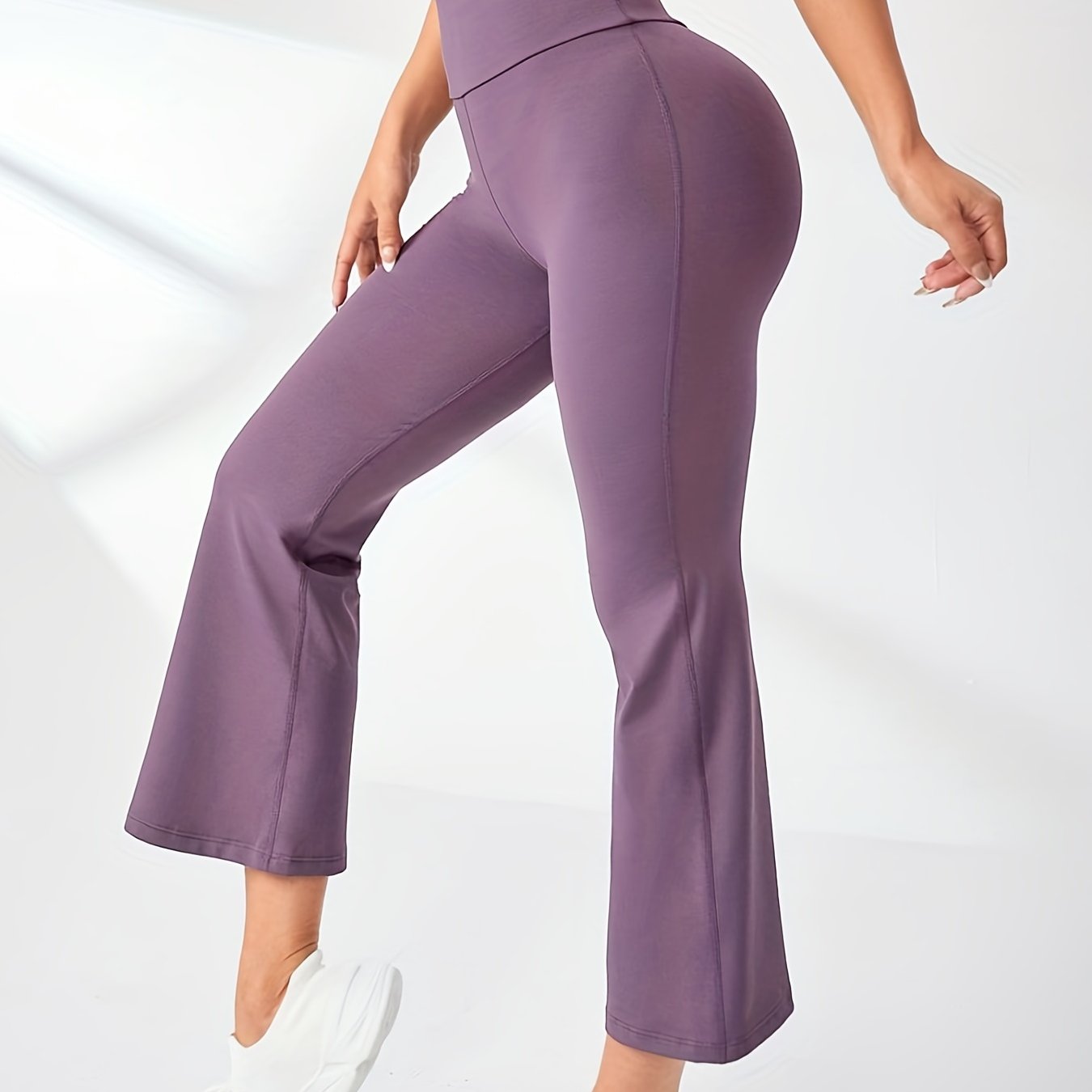 Wide Leg Flared Pants Casual Bell bottom Elastic Yoga Pants