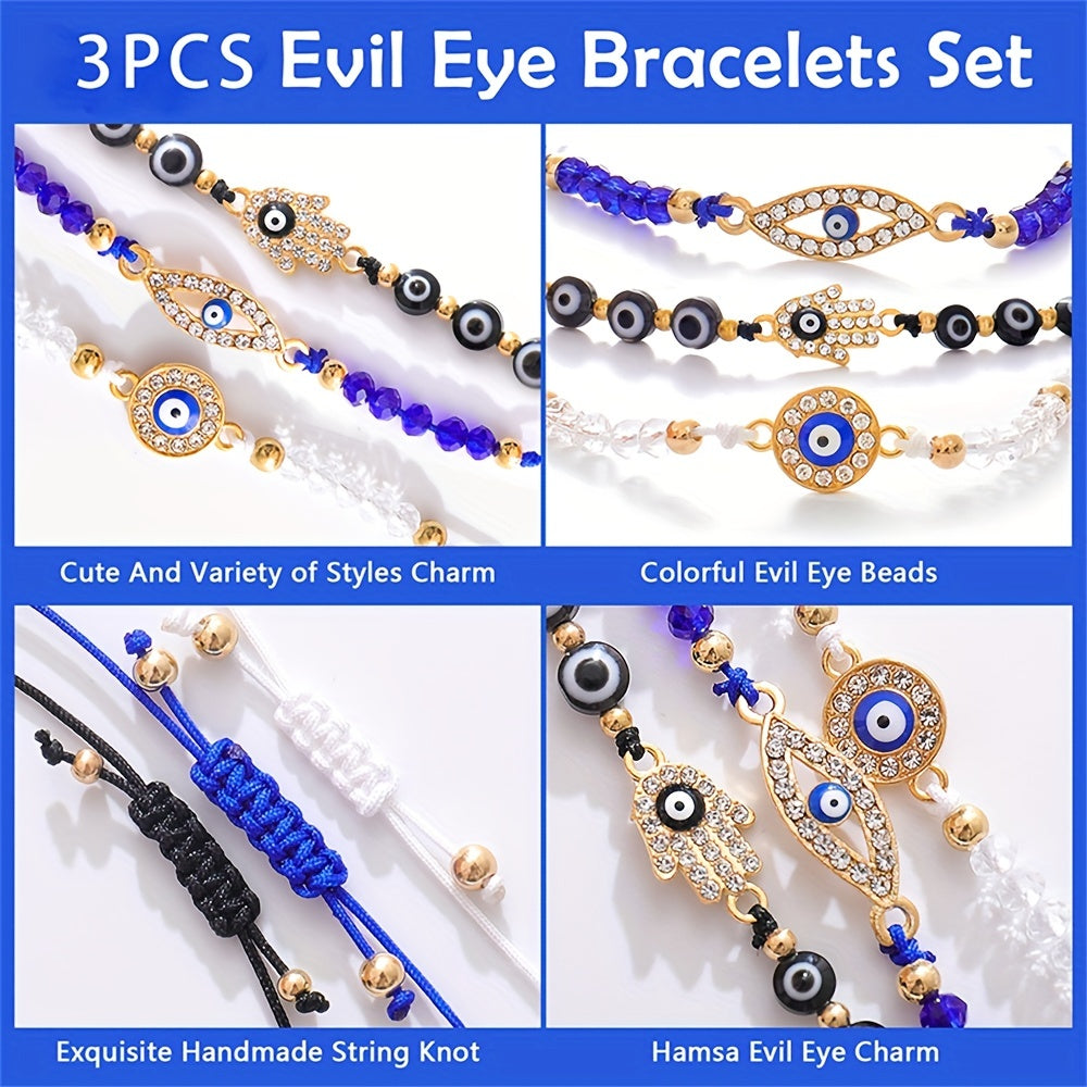 Evil Eye Bracelets Mexican Handmand String Kabbalah Mal De Ojo Protection