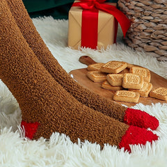 Cozy Christmas Thigh High Socks for Women