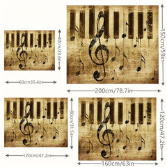 Retro Music Note Area Rug Non Slip Floor Mat Door Mats Carpet