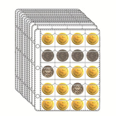 10pcs Coin Collection Pages Coin Binder Sleeves 20 Pockets