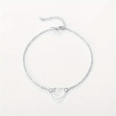 Heart Decor Chain Bracelet for Girls Daily Wear