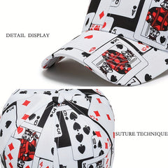 Boy's Playing Card Baseball Hat Cap Trucker Hat Hip Hop Baseball Cap
