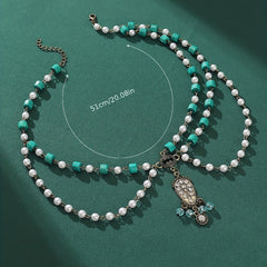Faux Pearl Beaded Head Chain Vintage Hair Accessories