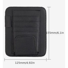 Car Sun Visor Storage Card Document Storage Bill Clip Car PU Multifunctional