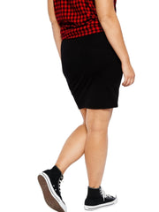 High Rise Slim Fit Stretch Skirt