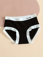 5pcs Colorblock Textured Briefs Soft Intimates Panties Women's Lingerie