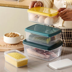 5pcs Stackable Food Containers With Lid - Transparent Plastic Pantry Storage