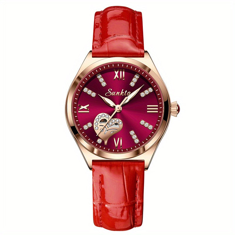LIGE Girl's Love Dial Youth Gift Watch Life Waterproof Female Student