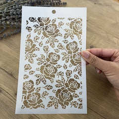 DIY Layering Stencils Painting Scrapbooking Rose Flowers Template