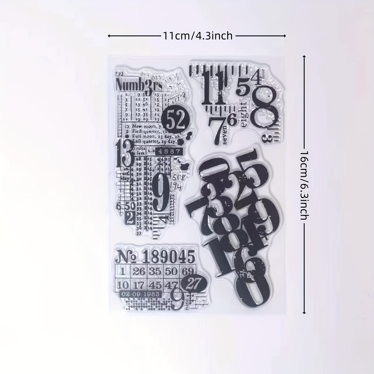 Numbers Stamps & Labels Clear Stamps DIY Crafts