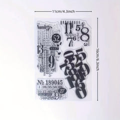 Numbers Stamps & Labels Clear Stamps DIY Crafts
