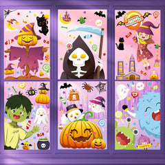 Halloween Cartoon Window Stickers Set