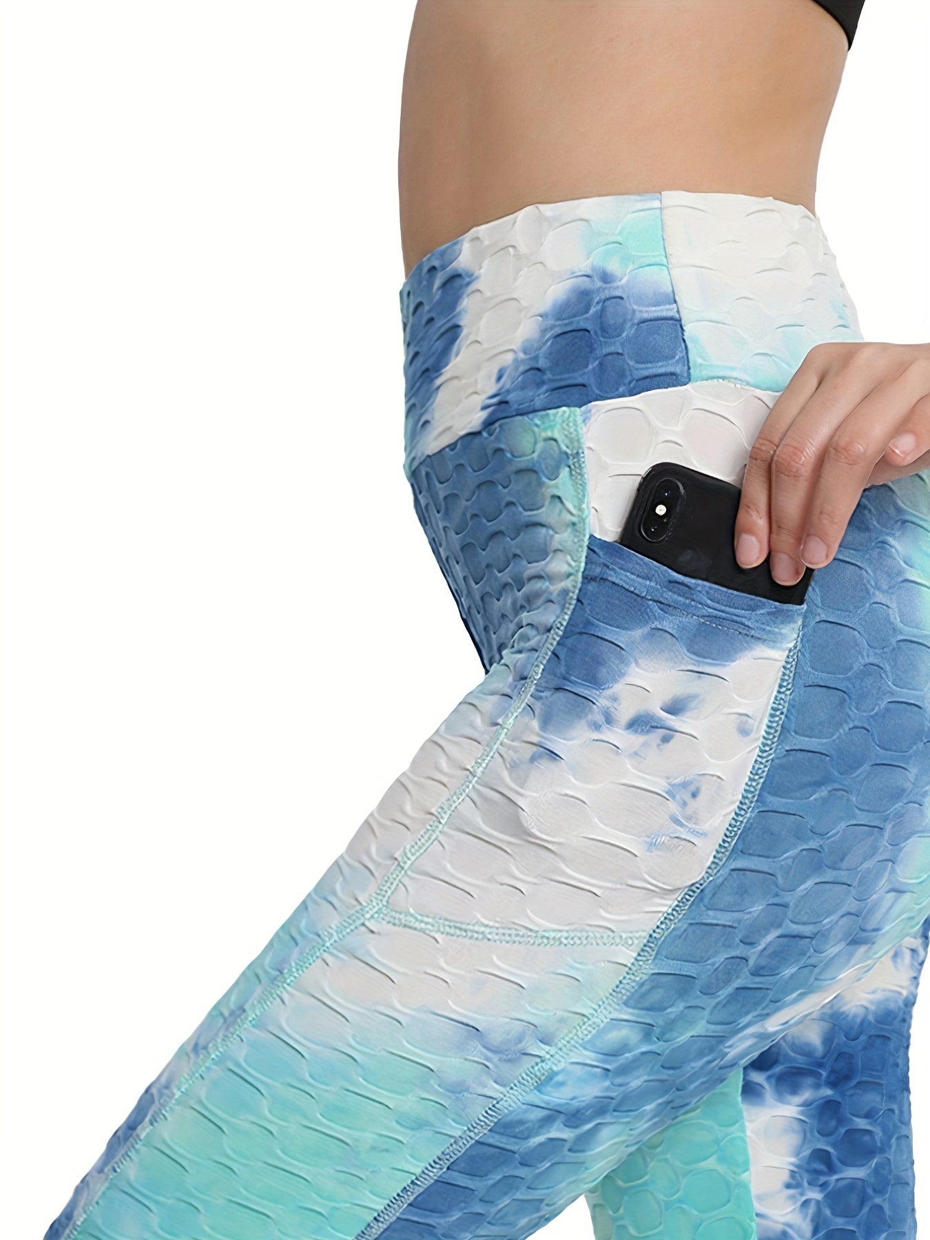 Tie Dye Leggings With Pocket High Waist Fitness Yoga Pants