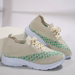 Women's Mesh Breathable Running Shoes Lightweight Lace Up Sneakers