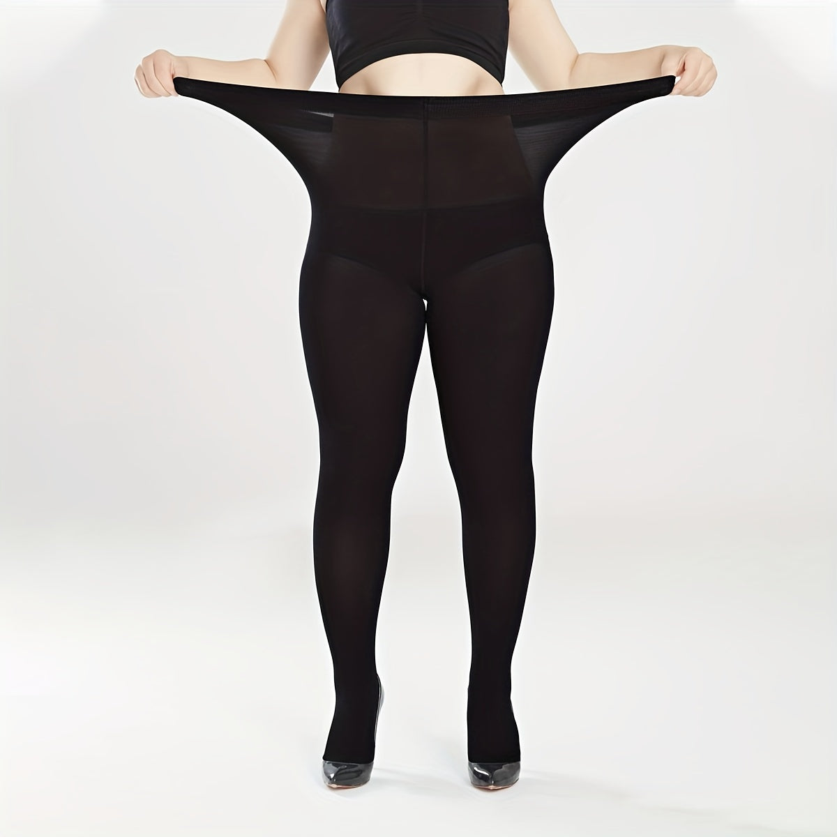 Solid 80D Footed Tights for Women