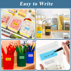 Colorful Label Stickers Waterproof Handwritten Self-adhesive Name Stickers
