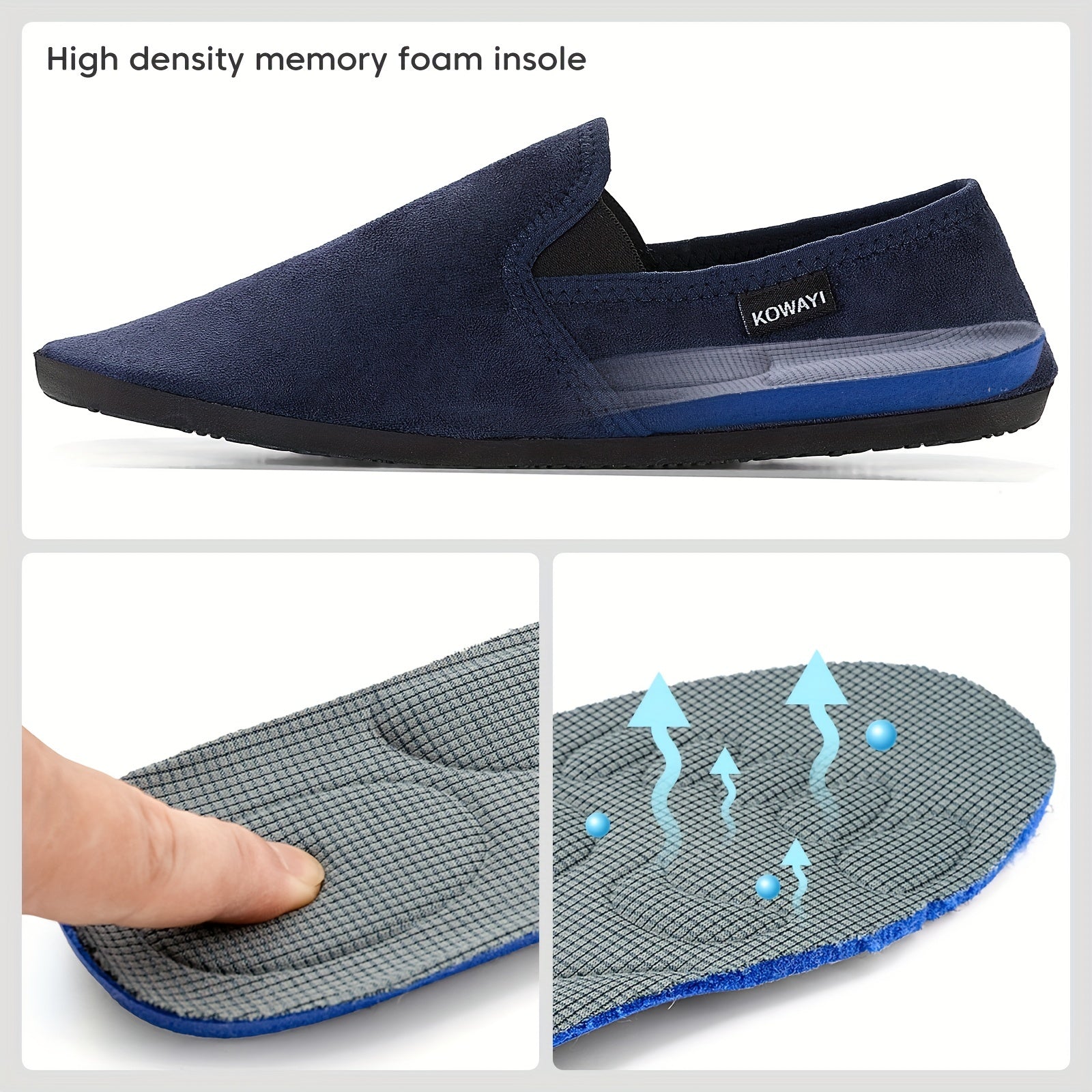Men's Slip On Non Slip Slippers Warm Indoor Home Shoes