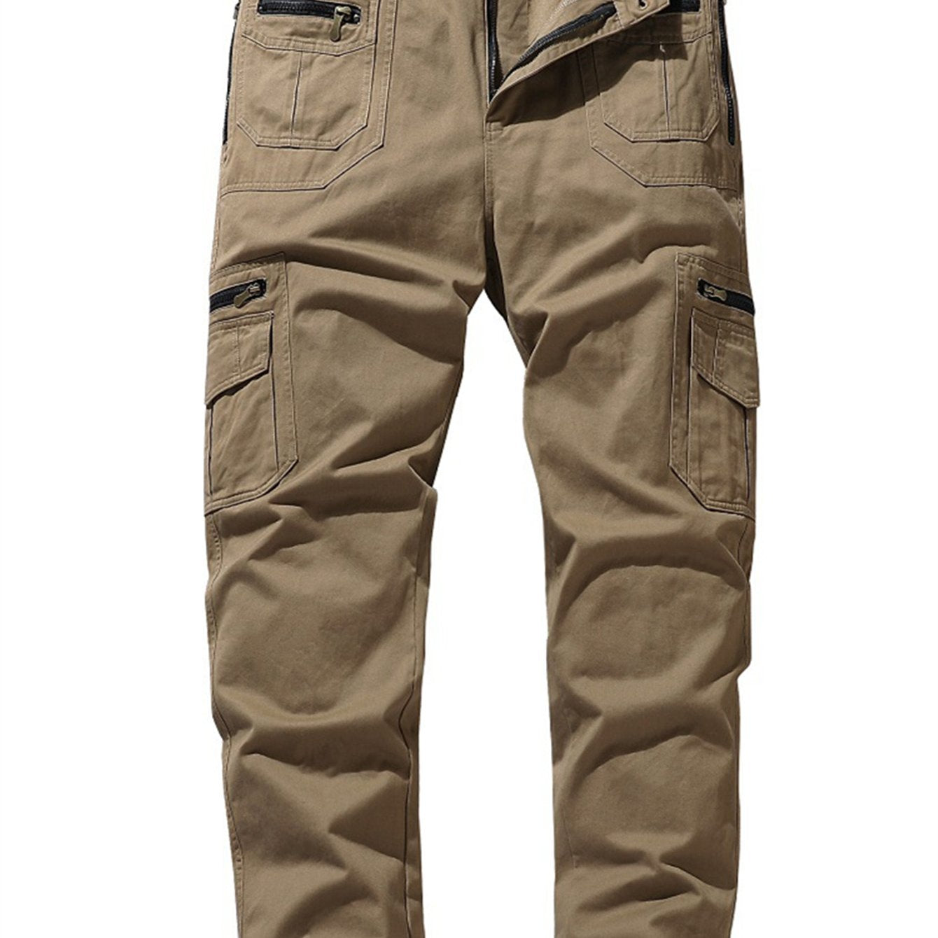 Men's Cargo Pants Spring/Autumn Casual Loose Straight Fit Multiple Pockets