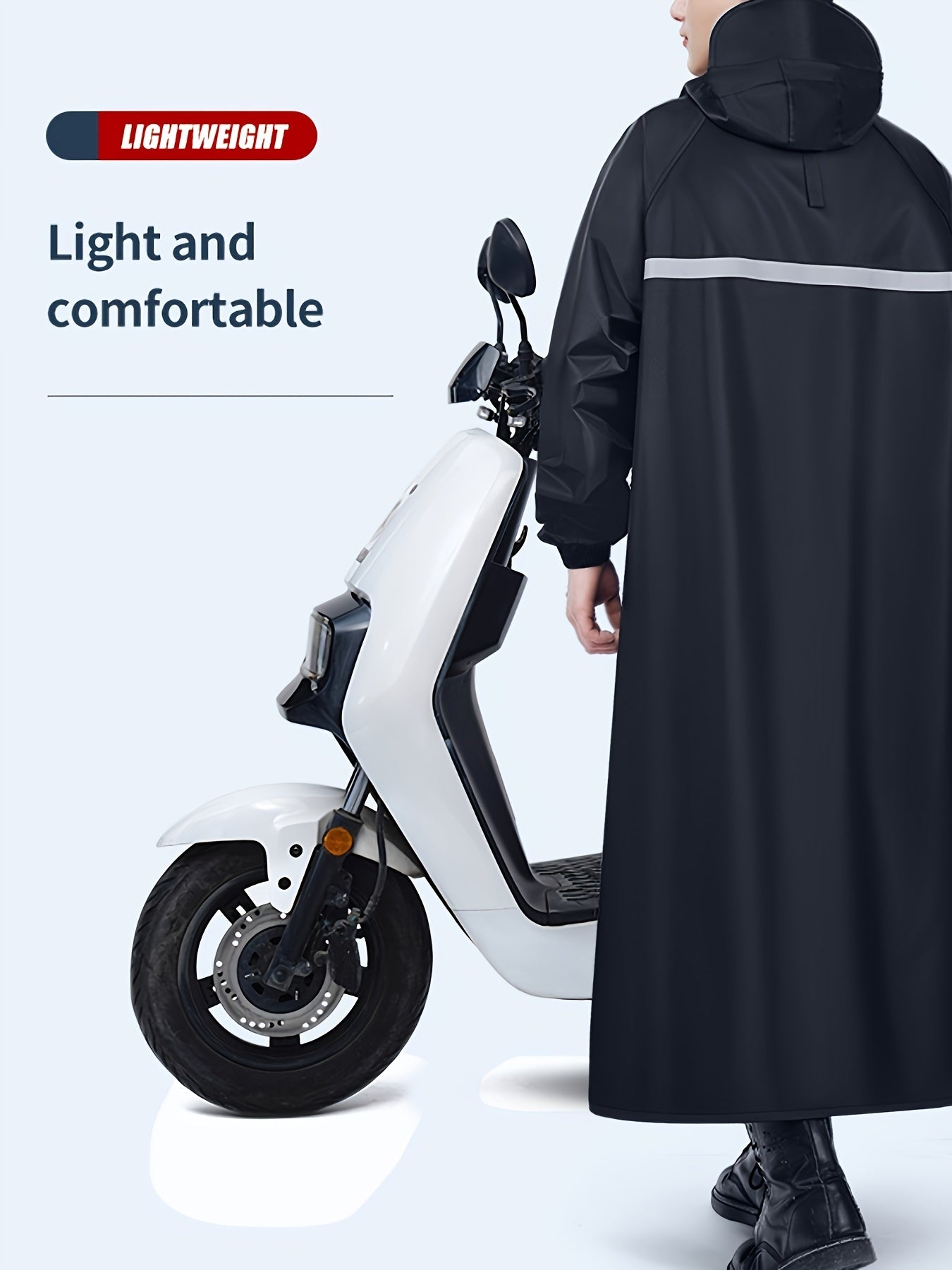 Men's Lightweight Waterproof Hooded Raincoat