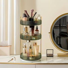 360 Rotating Makeup Organizer High Capacity Clear Make Up Storage
