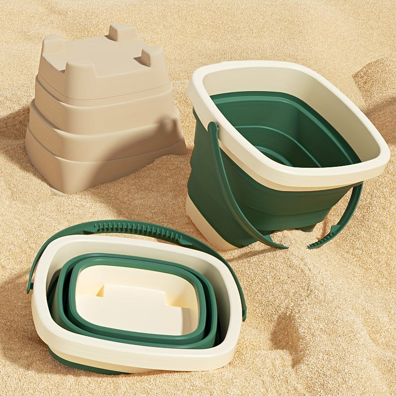 Collapsible Beach Sand Buckets for Kids - Summer Travel Toys