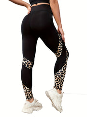 Leopard Print Quick Dry Gym Leggings High Waist Yoga Pants
