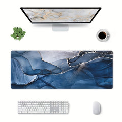 Marble Style Mouse Pad Gaming Mouse Pad 80x30cm Non-Slip Rubber Base Desk Mat