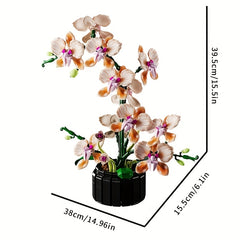 Elegant Champagne Orchid Building Block Bouquet