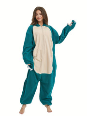 Cartoon Animals Halloween Pajama Long Sleeve Hooded Jumpsuit